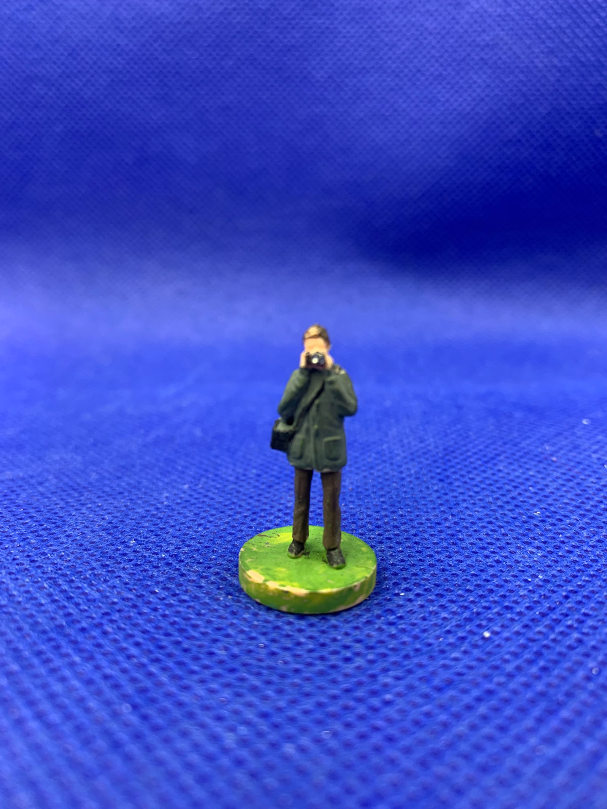 Subbuteo personaggio stadio fotografo in scatto