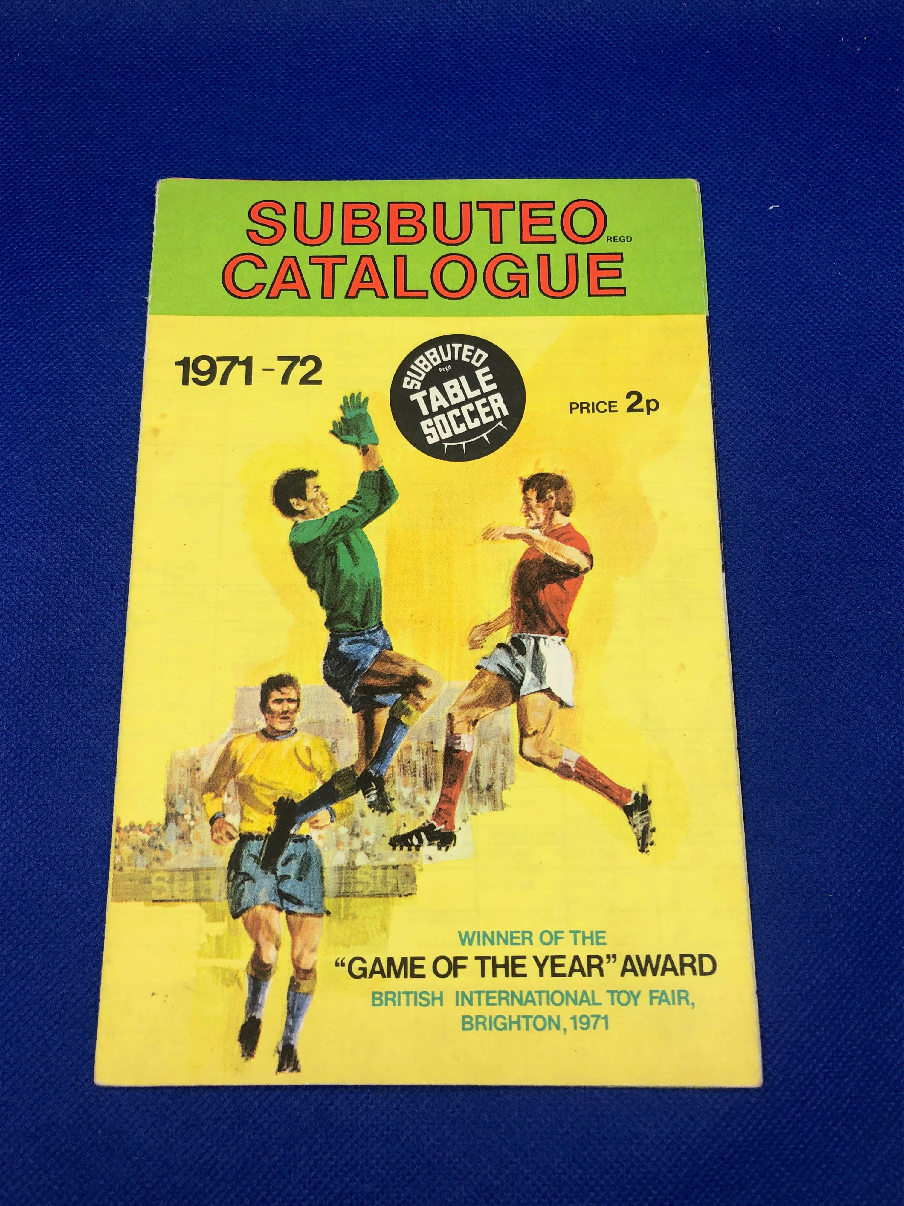 Subbuteo catalogo 1971-72