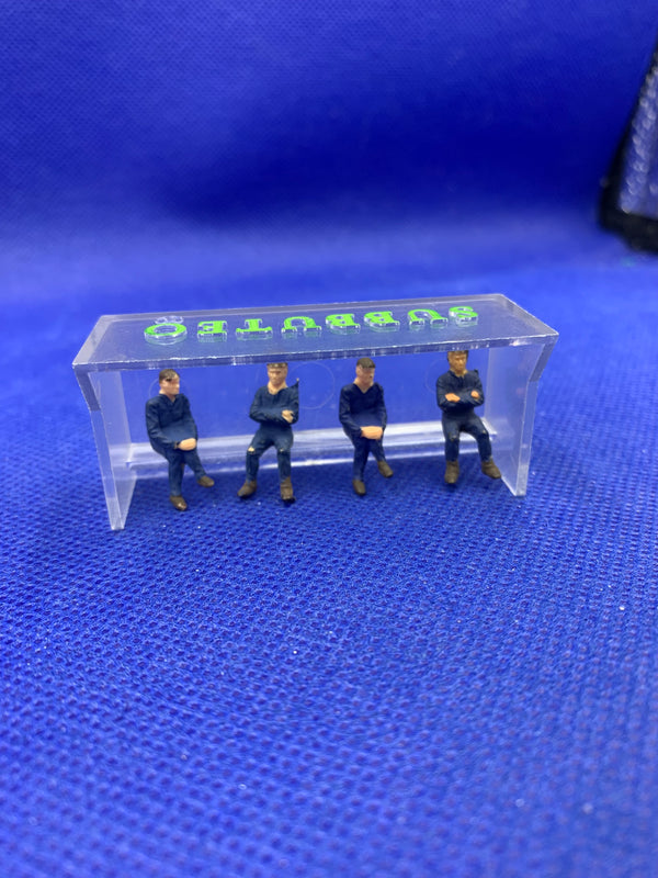 Subbuteo set panchina personaggi blu
