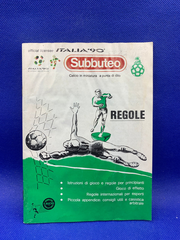 Subbuteo regolamento di gioco Italia 90