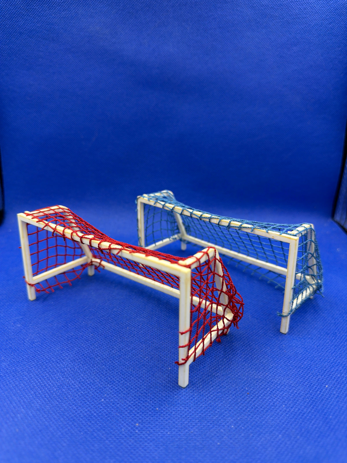 Subbuteo coppia porte standard rete rosso/blu