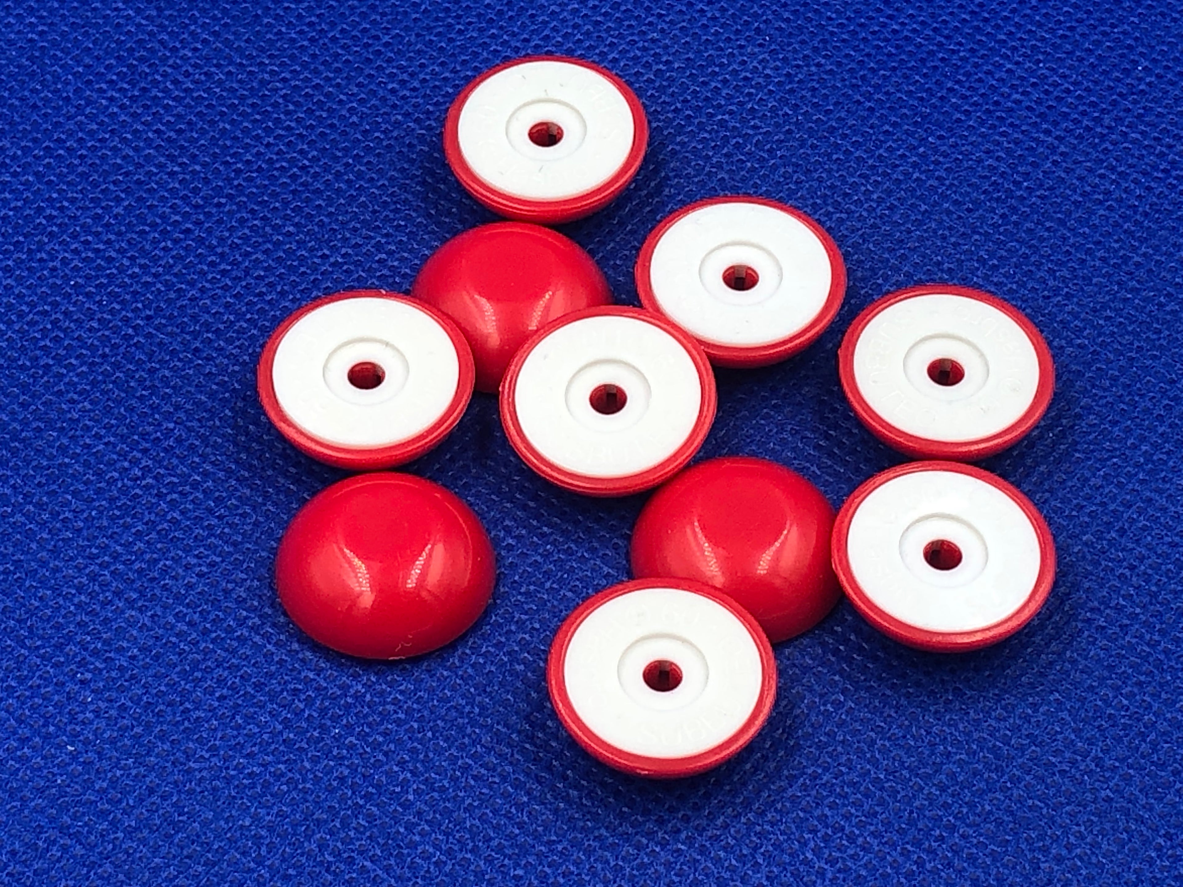 Subbuteo kit 10 basi lw serie 'La Leggenda' - Rosso/Bianco