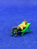 Subbuteo personaggio su sdraio