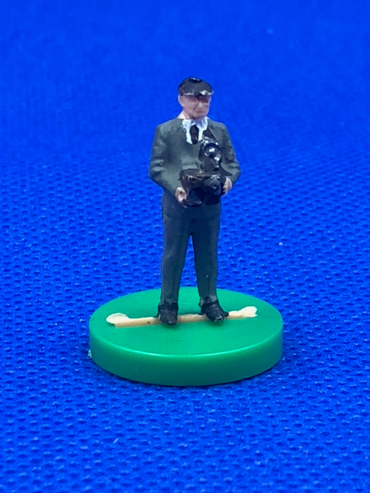 Subbuteo personaggio stadio Fotografo base larga verde