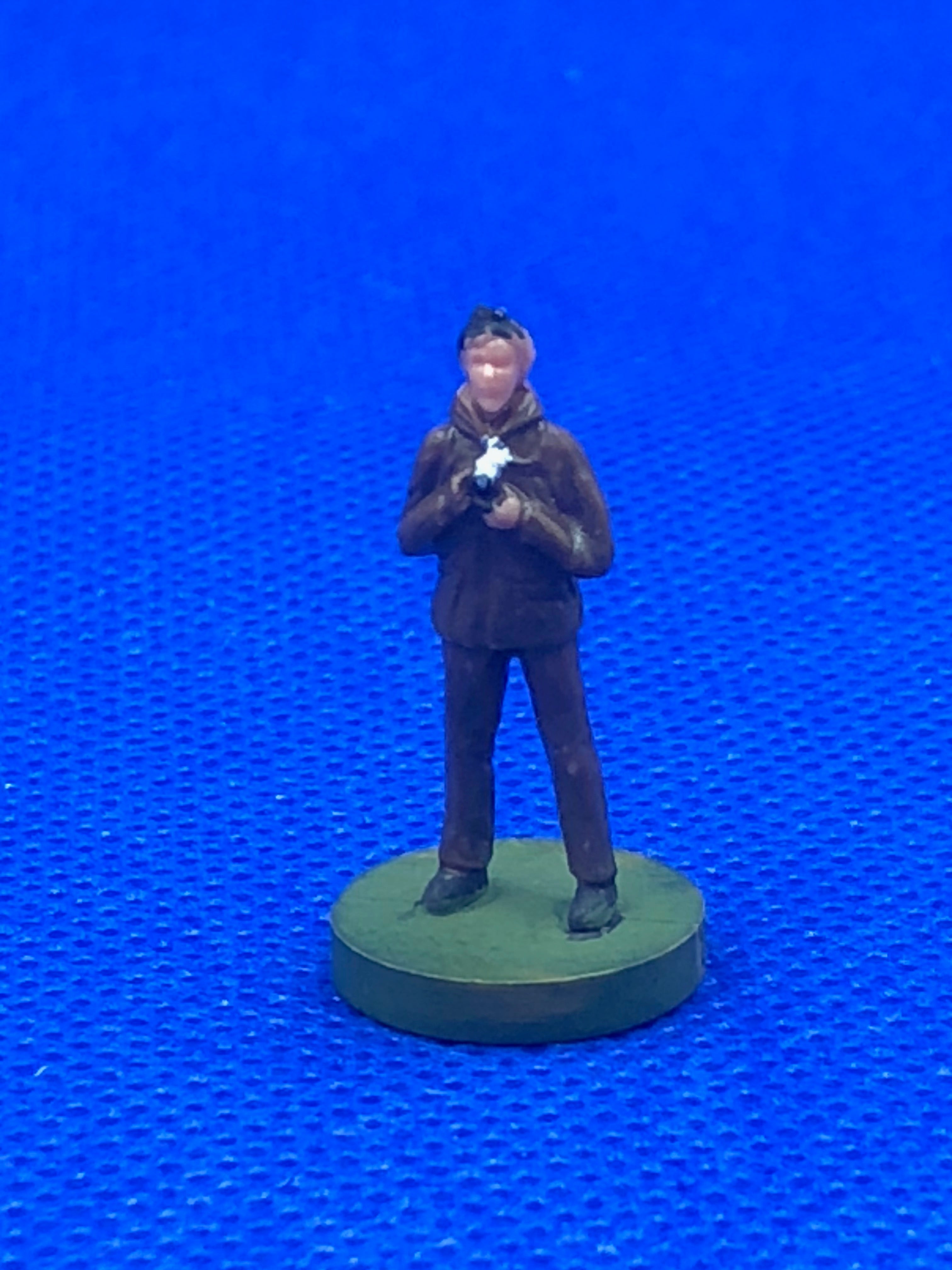 Subbuteo personaggio stadio Fotografo in Attesa