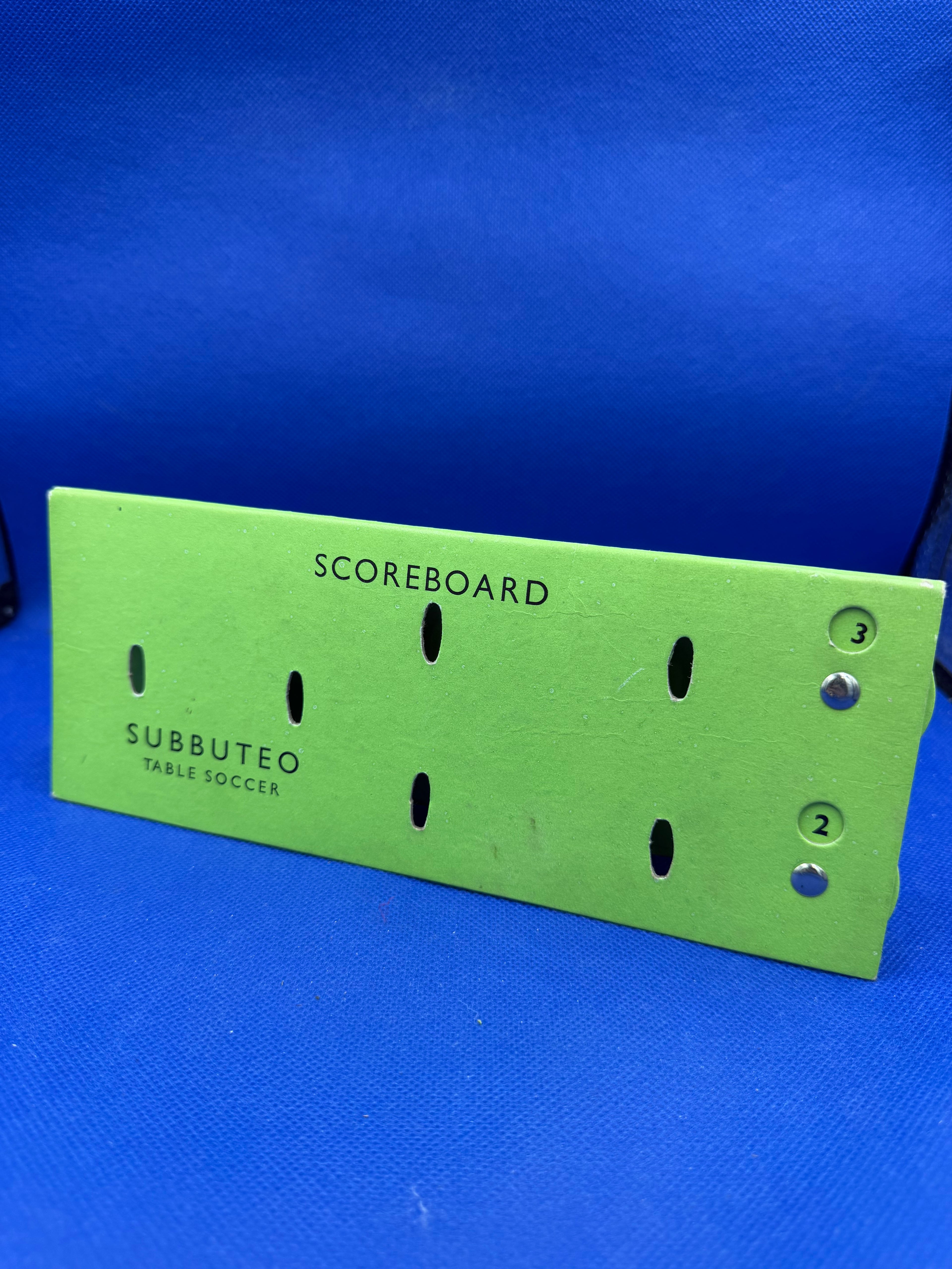 Subbuteo card scoreboard