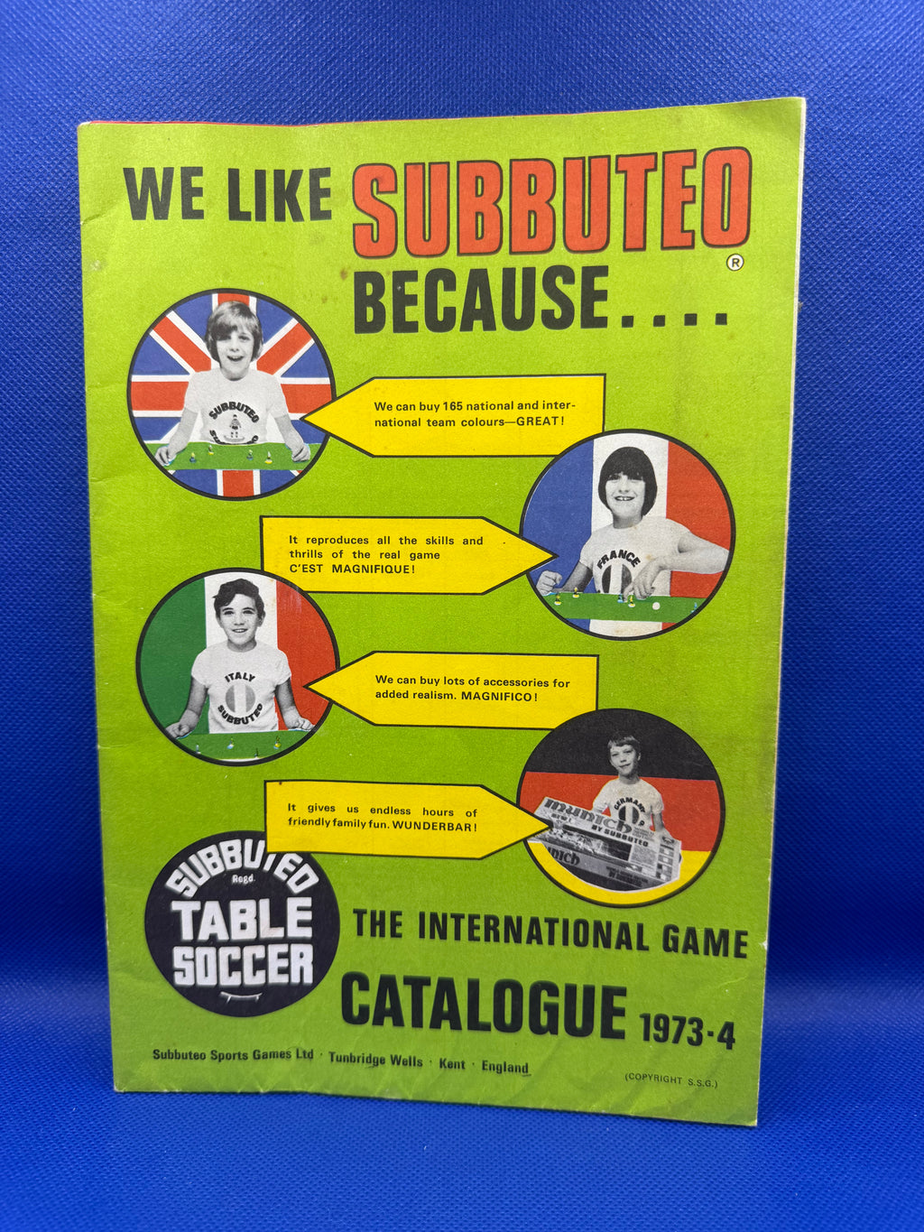 Subbuteo catalogo 1973/74
