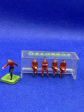 Subbuteo panchina personaggi tuta rossa