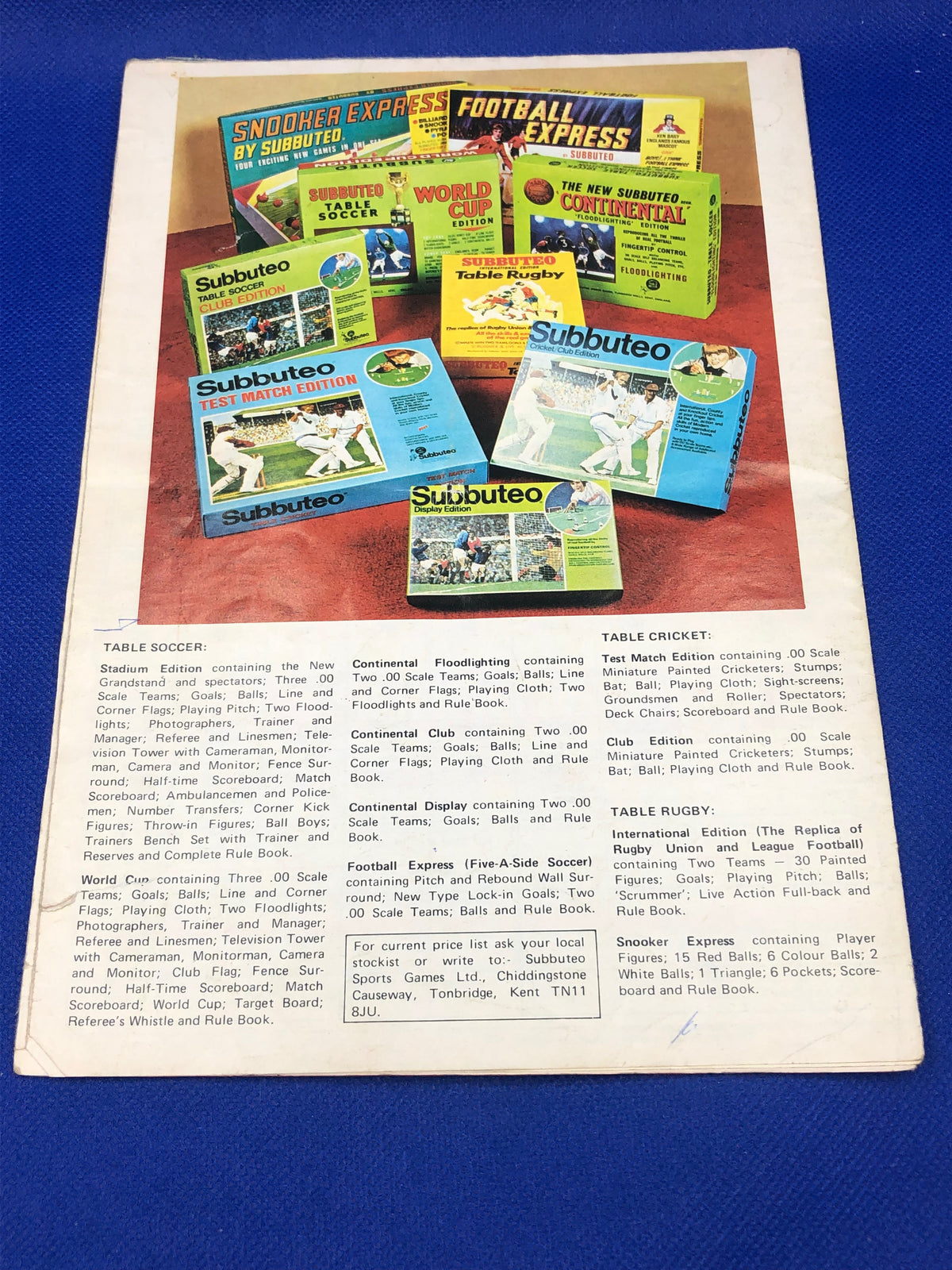 Subbuteo catalogo 'This is Subbuteo'
