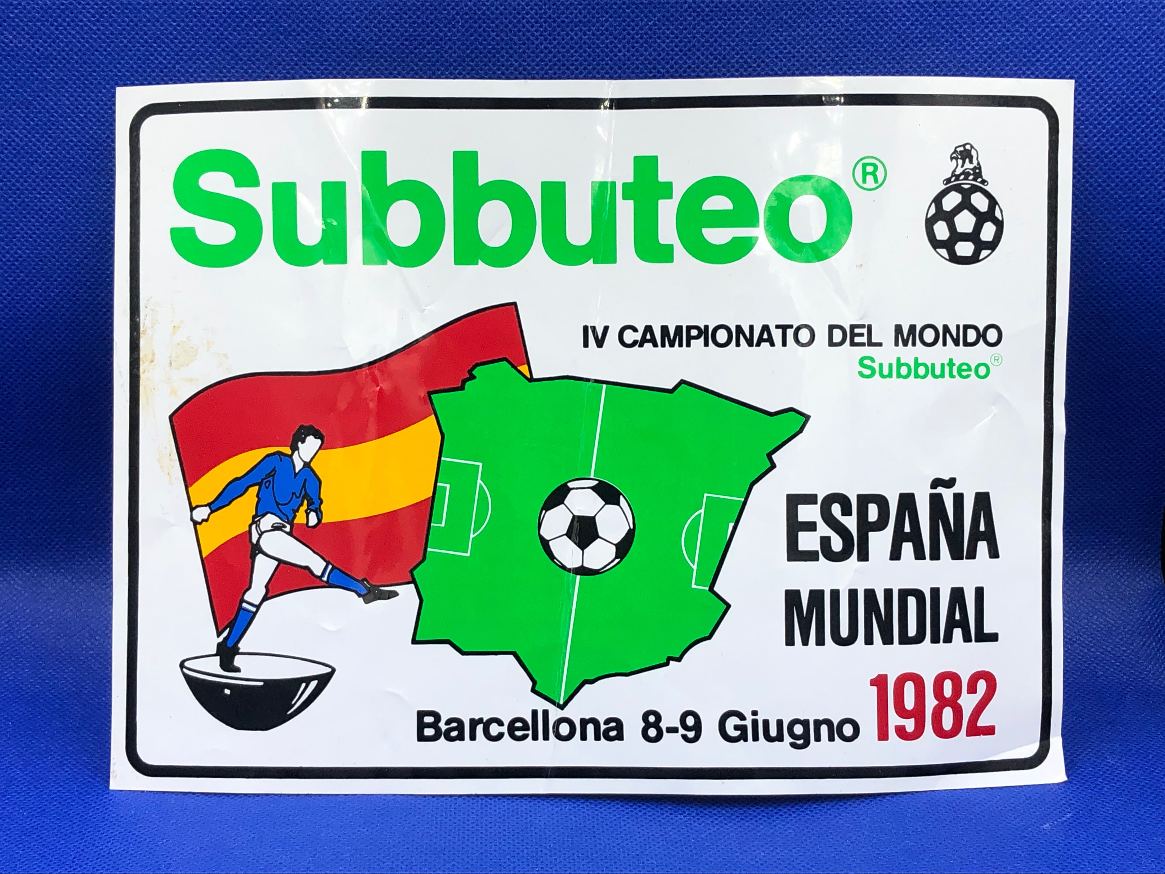 Subbuteo adesivo 4o campionato del mondo Spagna 1982