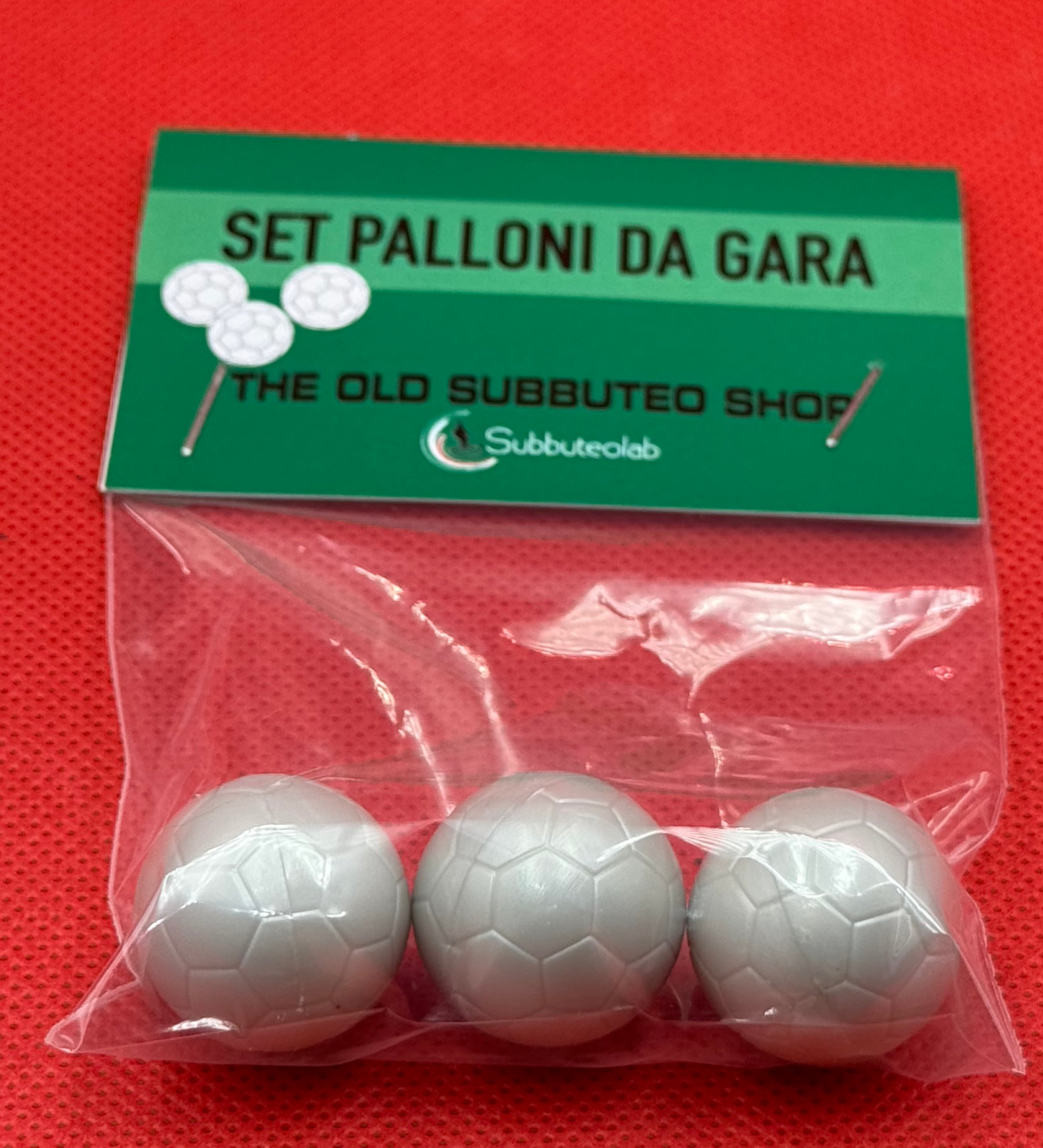 Subbuteolab blister 3 Palloni da Gara Grigio