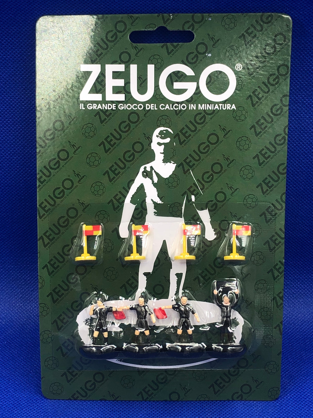 Zeugo blister terna arbitrale + quarto uomo - divisa Nera