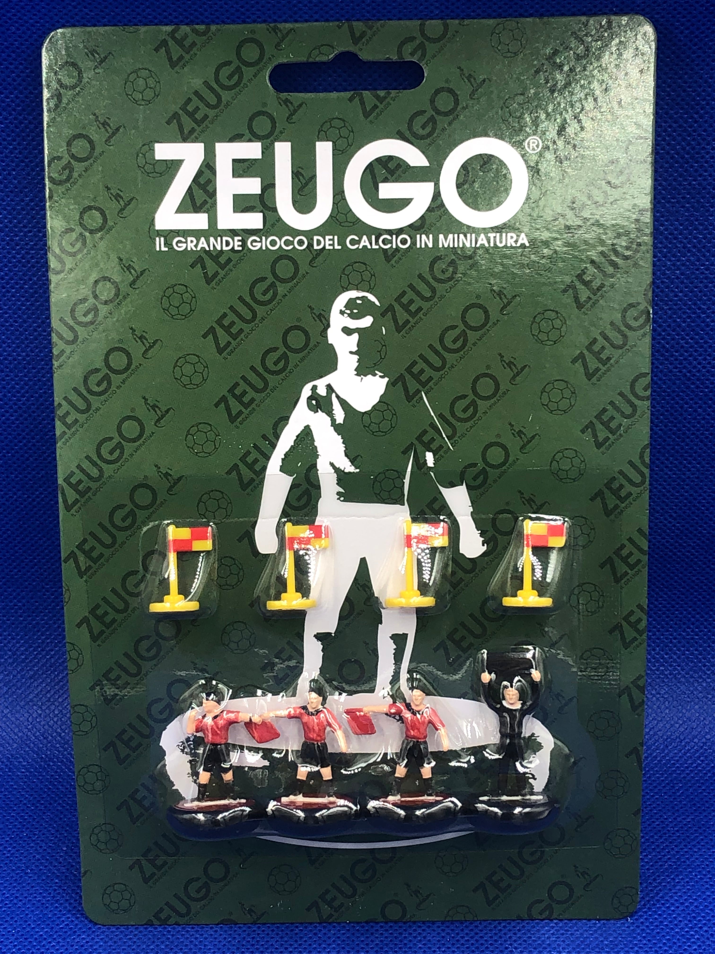 Zeugo blister terna arbitrale + quarto uomo - divisa Rossa